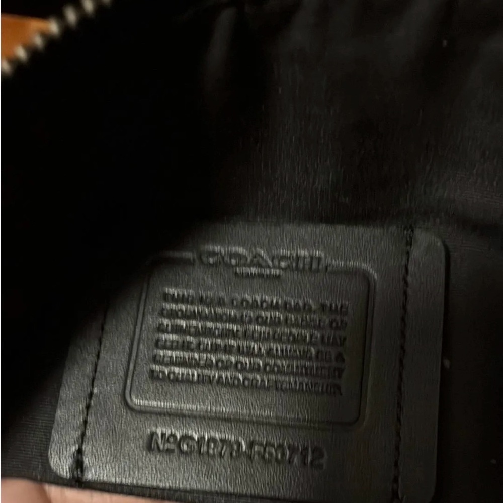 Coach Black Leather Laptop Tote with Front Zip Compartment - Picture 3 of 3